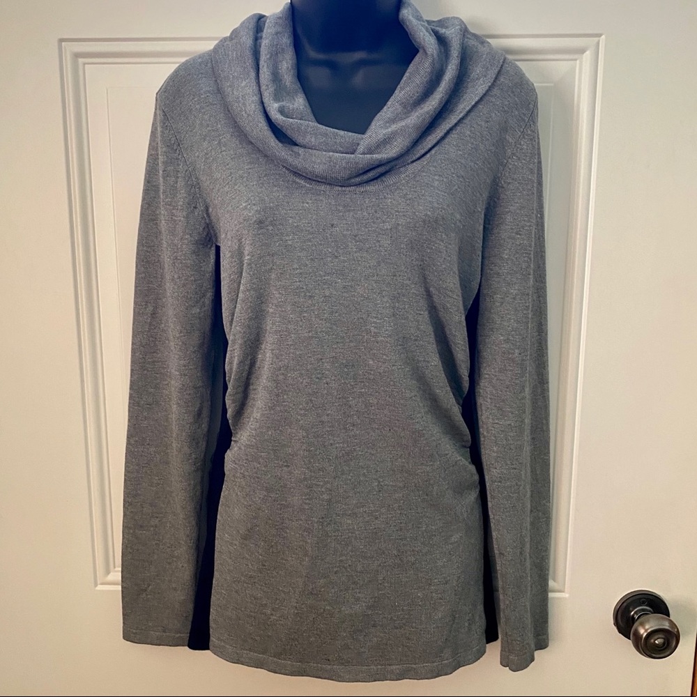 Gray Cowl Neck Sweater